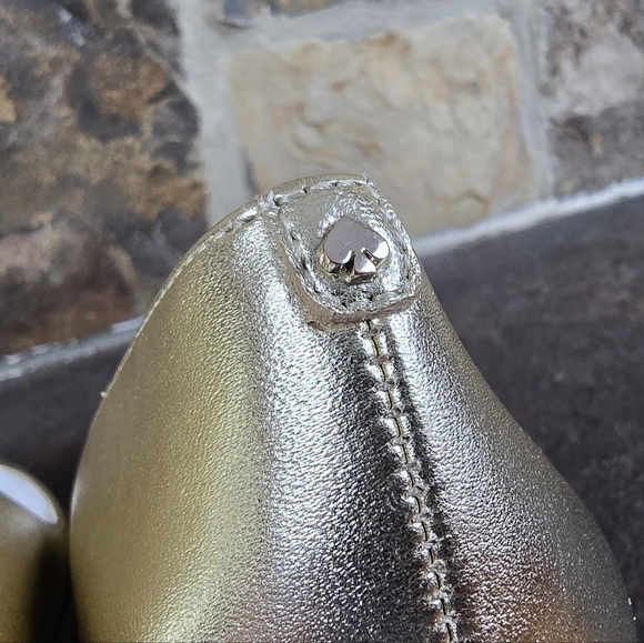 NEW Kate Spade Sonia Gold Pointy Toe Heels - Picture 6 of 8